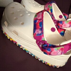 Colorful Hiker Crocs with Adjustable Straps Size